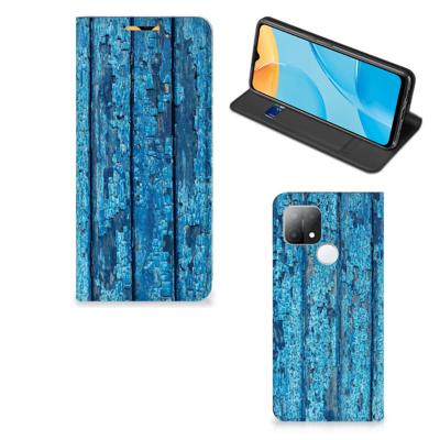 OPPO A15 Book | Wallet Case | Wood Blue