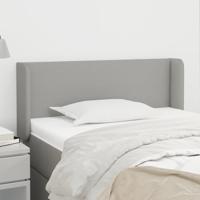 Hoofdbord met randen 93x16x78/88 cm stof lichtgrijs