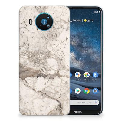 Nokia 8.3 | TPU | Siliconen hoesje | Marmer Beige