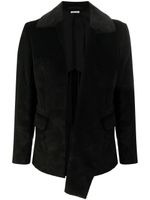 Comme des Garçons Homme Plus blazer en velours côtelé à boutonnière - Noir