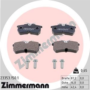 Remblokkenset, schijfrem ZIMMERMANN, u.a. fÃ¼r Ford