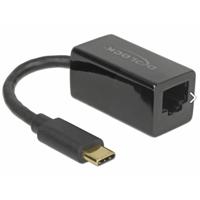 Delock USB 2.0 Adapter [1x USB-C stekker - 1x RJ45-bus] 65904 12.7 cm