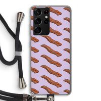Bacon to my eggs #2: Samsung Galaxy S21 Ultra Transparant Hoesje met koord