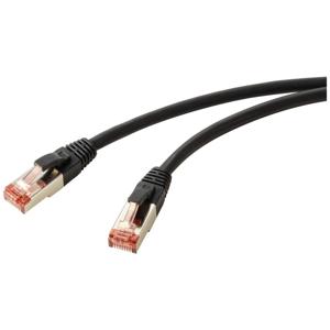 Renkforce RF-5771528 RJ45 Netwerkkabel, patchkabel CAT 6 S/FTP 2.00 m Zwart Halogeenvrij 1 stuk(s)