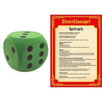 Sinterklaas spel spelregels - met groene dobbelsteen - Pakjesavond Sinterklaasspel - dobbelspel