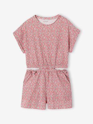 Jersey combishort meisjes ecru