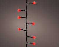 LED cherry lights l750 cm zwart/rood kerst - Lumineo
