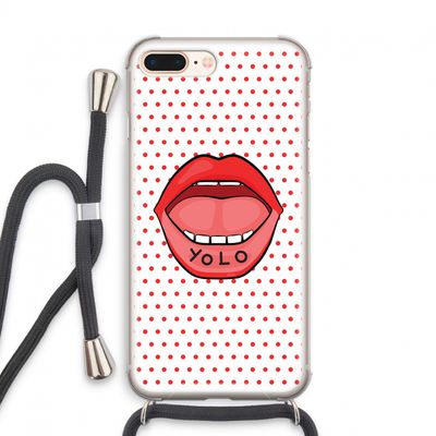 Yolo Denise: iPhone 8 Plus Transparant Hoesje met koord