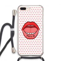 Yolo Denise: iPhone 8 Plus Transparant Hoesje met koord