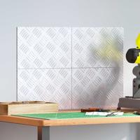 VidaXL Trap tread rechthoekig 4 pcs zilver 30 x 20 cm aluminium