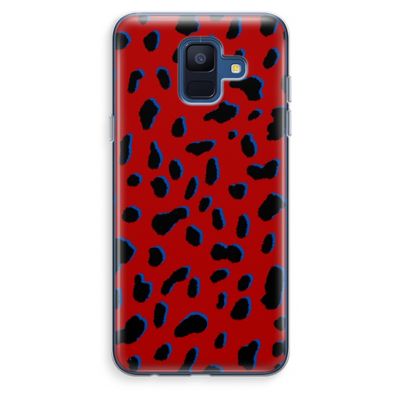 Red Leopard: Samsung Galaxy A6 (2018) Transparant Hoesje