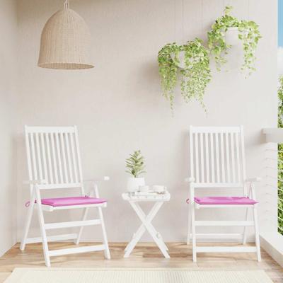 VidaXL Tuinstoelkussens 2 st 50x50x4 cm stof roze