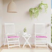 VidaXL Tuinstoelkussens 2 st 50x50x4 cm stof roze
