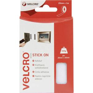 VELCRO® VEL-EC60210 Klittenband Om vast te plakken Haak- en lusdeel (l x b) 1000 mm x 20 mm Wit 1 m