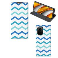 Xiaomi Mi 11i | Poco F3 | Hoesje met Magneet | Zigzag Blauw