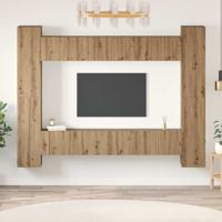 Tv-meubelset 10 pcs artisanaal eikenkleurig 30.5 x 30 x 90 cm