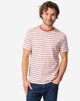 HEMA Heren T-shirt Lorenzo Strepen Rood (rood)
