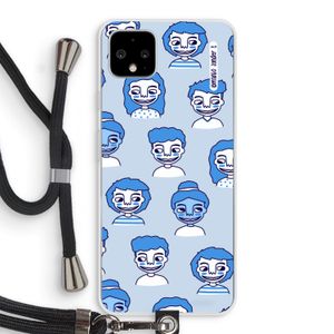 Gezichtjes: Pixel 4 XL Transparant Hoesje met koord