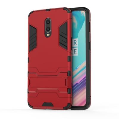 Schokbestendige PC + TPU Case voor ?? 7/??6T met houder (rood)