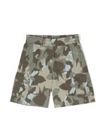 Aspesi Kids short à imprimé camouflage - Vert