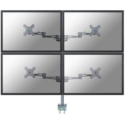 Neomounts fpma-d935d4 lcd bureausteun, 10-27", 24 kg, 75x75/ 100x100 mm, 12cm, silver