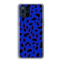 Blue Leopard: Oppo Find X3 Transparant Hoesje