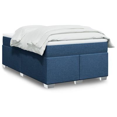 Boxspring met matras stof blauw 120x190 cm