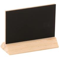 Mini krijtbordje op voet - hout - 6 cm - schrijfbordje - naambordje - bruiloft tafelschikking   -