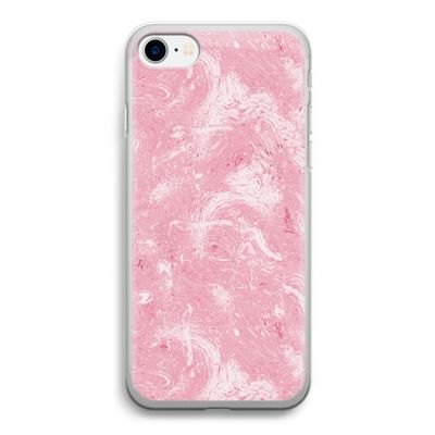 Abstract Painting Pink: iPhone SE 2020 Transparant Hoesje