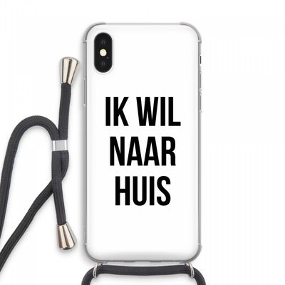 Ik wil naar huis: iPhone XS Max Transparant Hoesje met koord