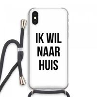 Ik wil naar huis: iPhone XS Max Transparant Hoesje met koord