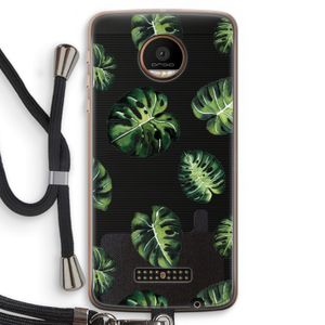 Tropische bladeren: Motorola Moto Z Force Transparant Hoesje met koord