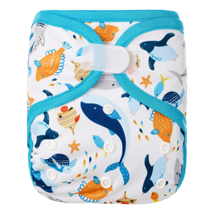 HappyBear luierbroekje klittenband - Zeedieren