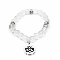 Edelsteen Armband Bergkristal Lotus - thumbnail