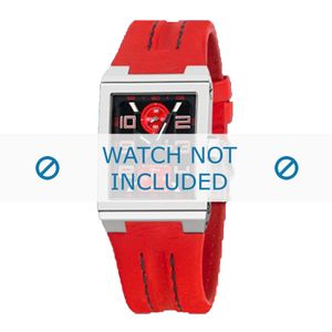 Festina horlogeband F16224-8 Leder Rood 14mm + zwart stiksel