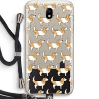 Doggy: Samsung Galaxy J7 (2017) Transparant Hoesje met koord