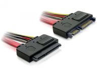 DeLOCK 84361 verleng kabel SATA 6 Gb/s 22 pin plug > SATA 22 pin receptacle (5 V + 12 V) 50 cm - thumbnail