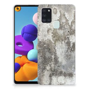 Samsung Galaxy A21s TPU Siliconen Hoesje Beton Print