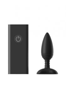 ACE MEDIUM Remote Control Vibrating Butt Plug - Black