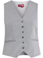 STAUD Gilet met enkele rij knopen - Grijs - thumbnail