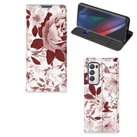 Bookcase OPPO Find X3 Neo Watercolor Flowers