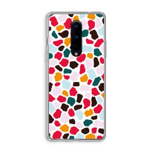Colored Giraffe: OnePlus 8 Transparant Hoesje