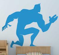 Superheld silhouette kinderkamer sticker