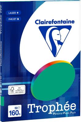 Dennengroen A4 papier 160 gram 50 vel Clairefontaine Trophée
