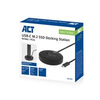 ACT AC1501 basisstation voor opslagstations USB 3.2 Gen 2 (3.1 Gen 2) Type-C Zwart - thumbnail