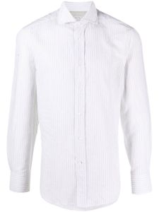 Brunello Cucinelli chemise rayées à manches longues - Gris
