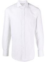 Brunello Cucinelli chemise rayées à manches longues - Gris