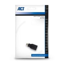 ACT AC7355 tussenstuk voor kabels USB-A USB-C Zwart - thumbnail