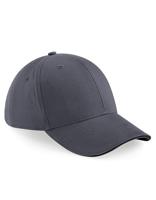 Beechfield CB20 Athleisure 6 Panel Cap - Graphite Grey/Black - One Size