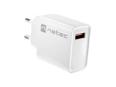 NATEC NETWERKLADER RIBERA USB-A 18W WIT